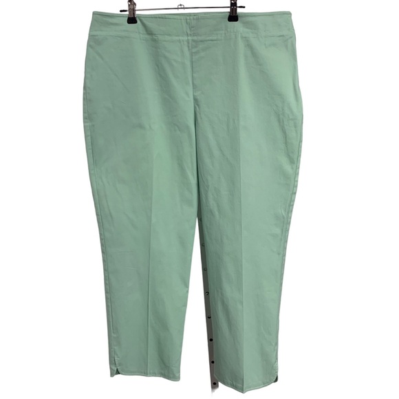 TALBOTS HERITAGE MINT GREEN CROP ANKLE PANTS SIZE 16 - Picture 15 of 16
